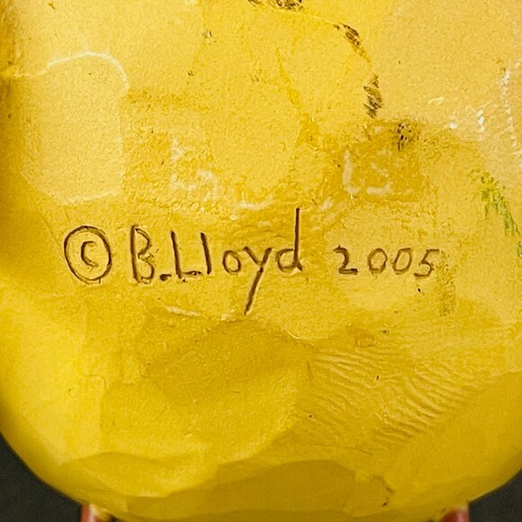 Vtg 2005 B Lloyd Spring Is In The Air Yellow Chicks Primitive Easter Figurine - Picture 4 of 7